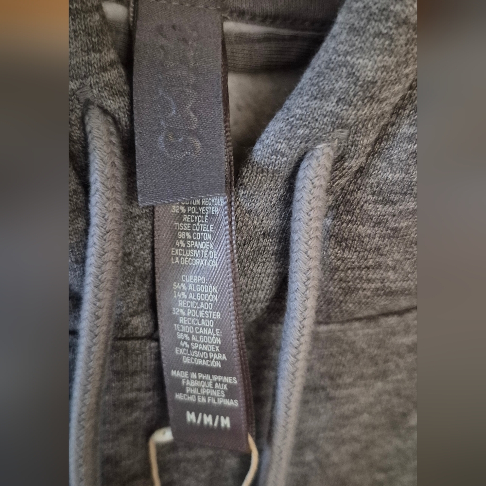 NEW Skims Men's M Dark Gray Heather Lounge Fleece Hoodie - Picture 3 of 7